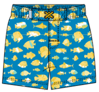 Watercolor Fish Swim Trunks