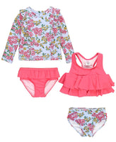 Cheerful Blossoms Girl's Swim Suit
