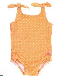 Melon Polka Dot Girl's Swim Suit