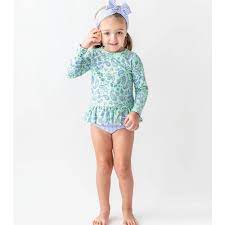 Sea Glass Paisley Girl's Swim Suit
